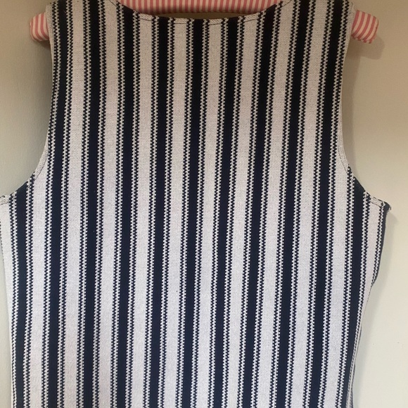 Theory Navy/White striped tank - Picture 9 of 9